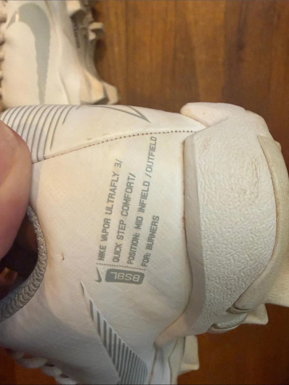 Nike Kids White and Grey Cleats